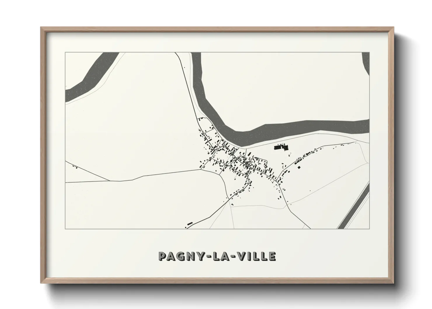 Une affiche de carte sur Pagny-la-Ville