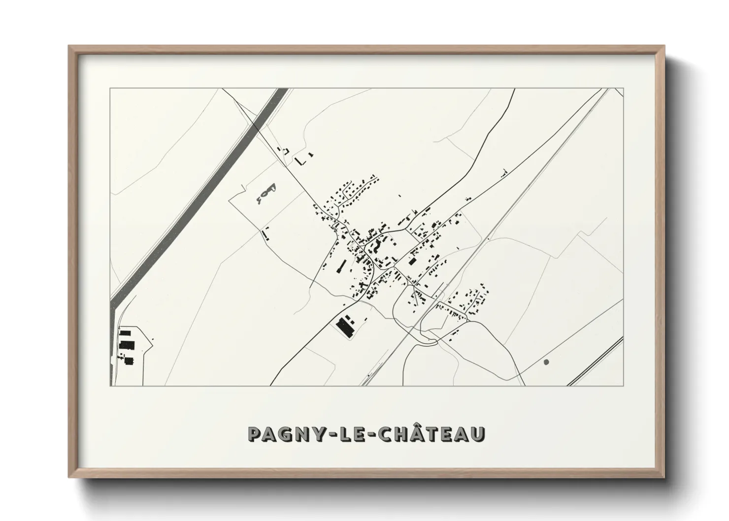 Une affiche de carte sur Pagny-le-Château