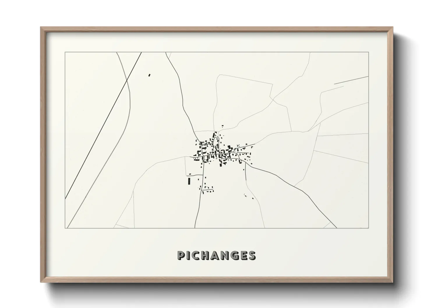 Une affiche de carte sur Pichanges