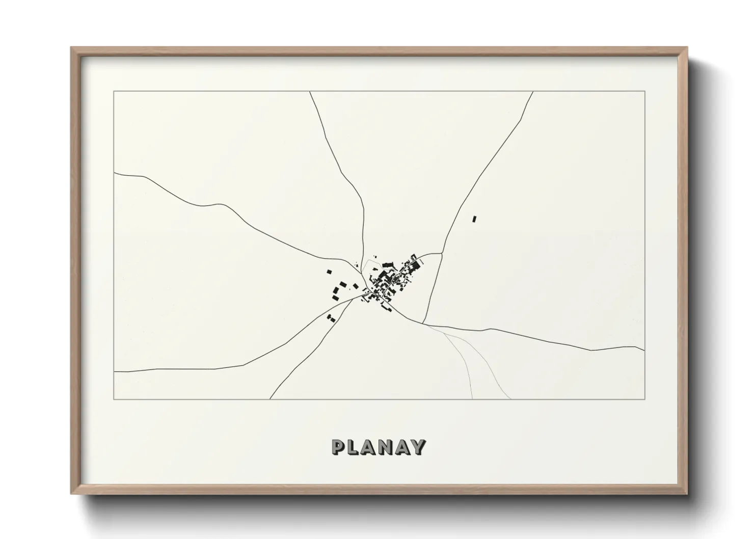 Une affiche de carte sur Planay
