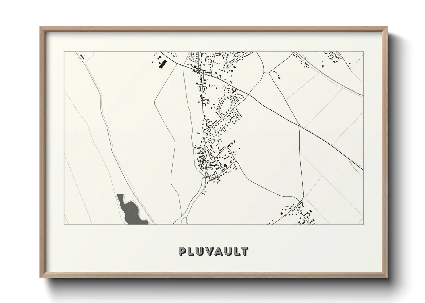 Une affiche de carte sur Pluvault