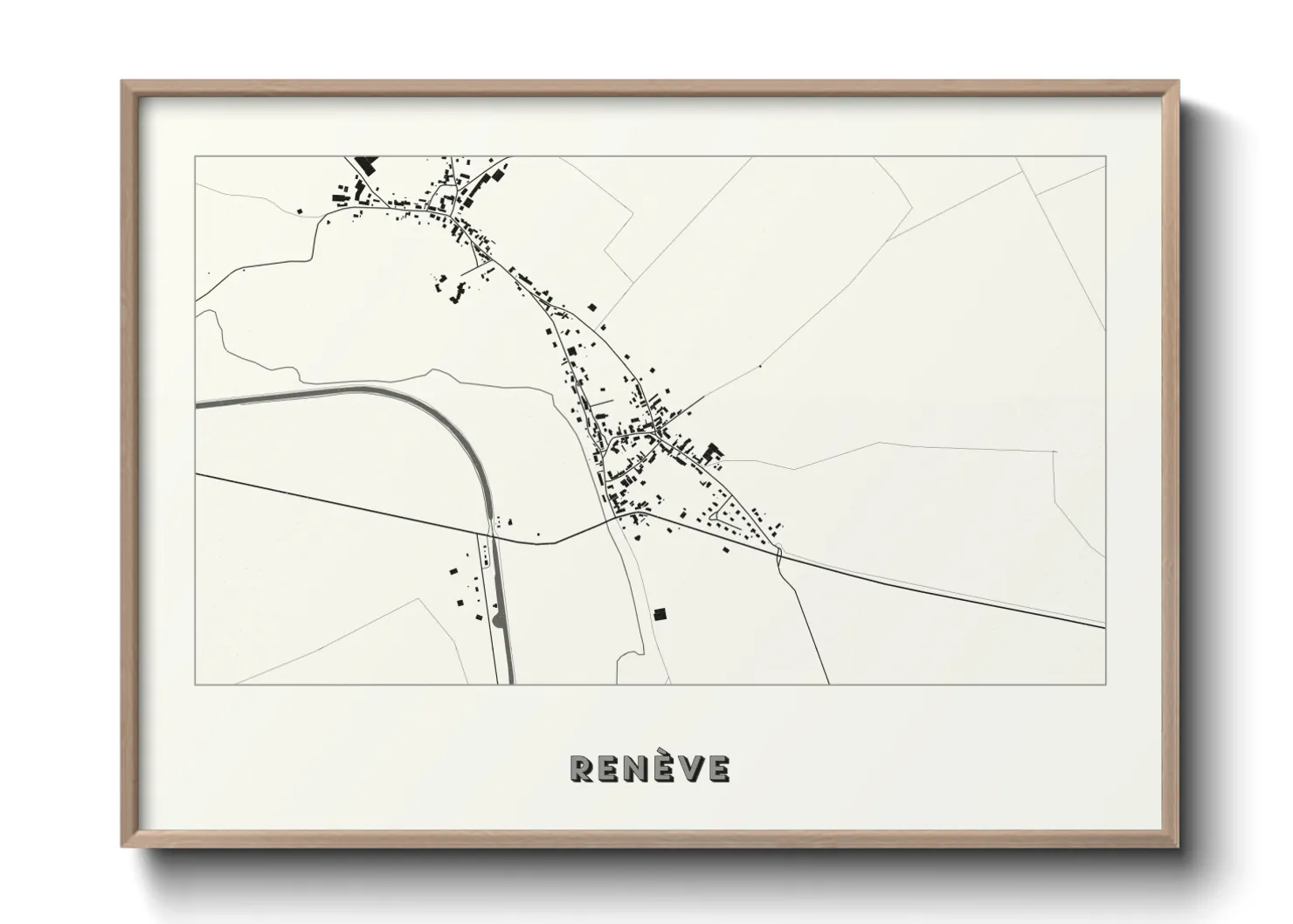 Une affiche de carte sur Renève