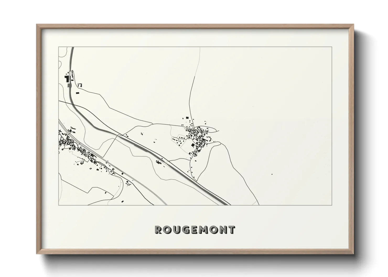 Une affiche de carte sur Rougemont