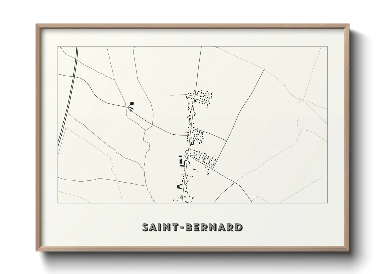 Une affiche de carte sur Saint-Bernard
