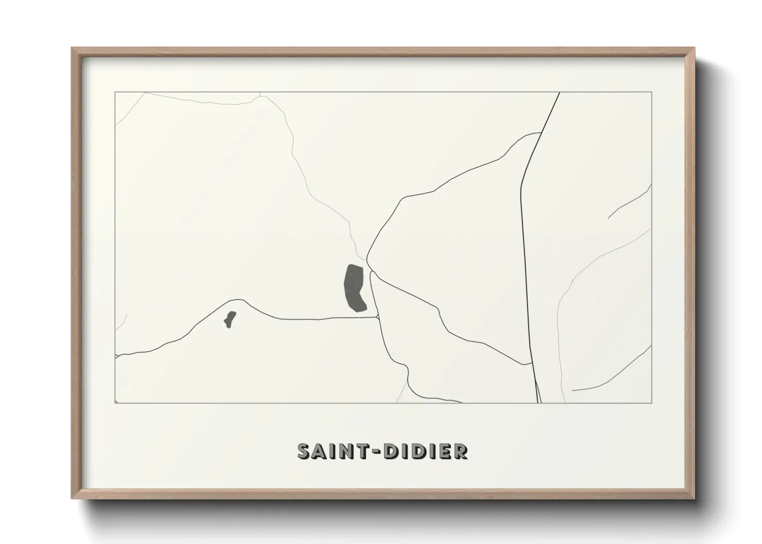 Une affiche de carte sur Saint-Didier