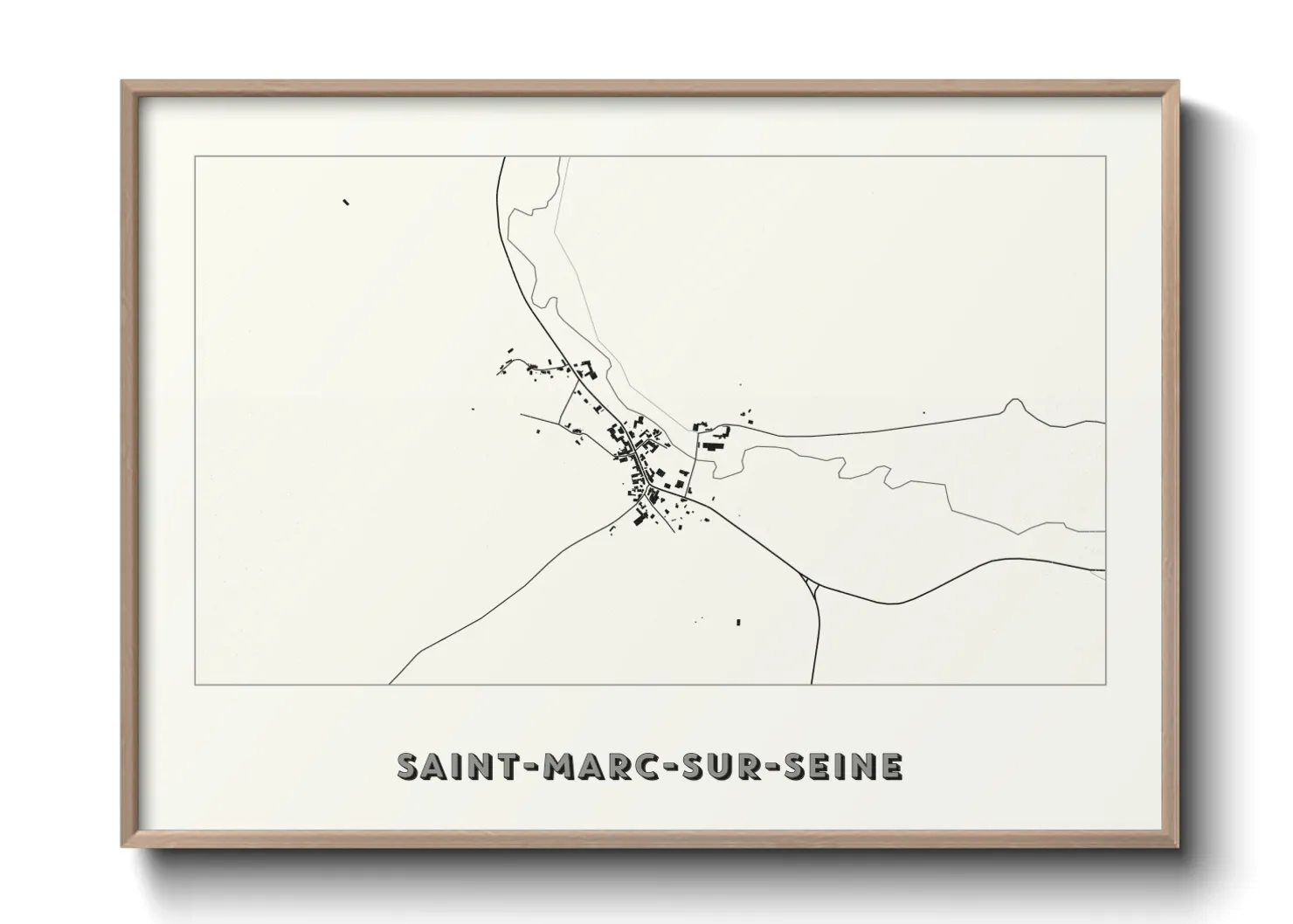 Une affiche de carte sur Saint-Marc-sur-Seine
