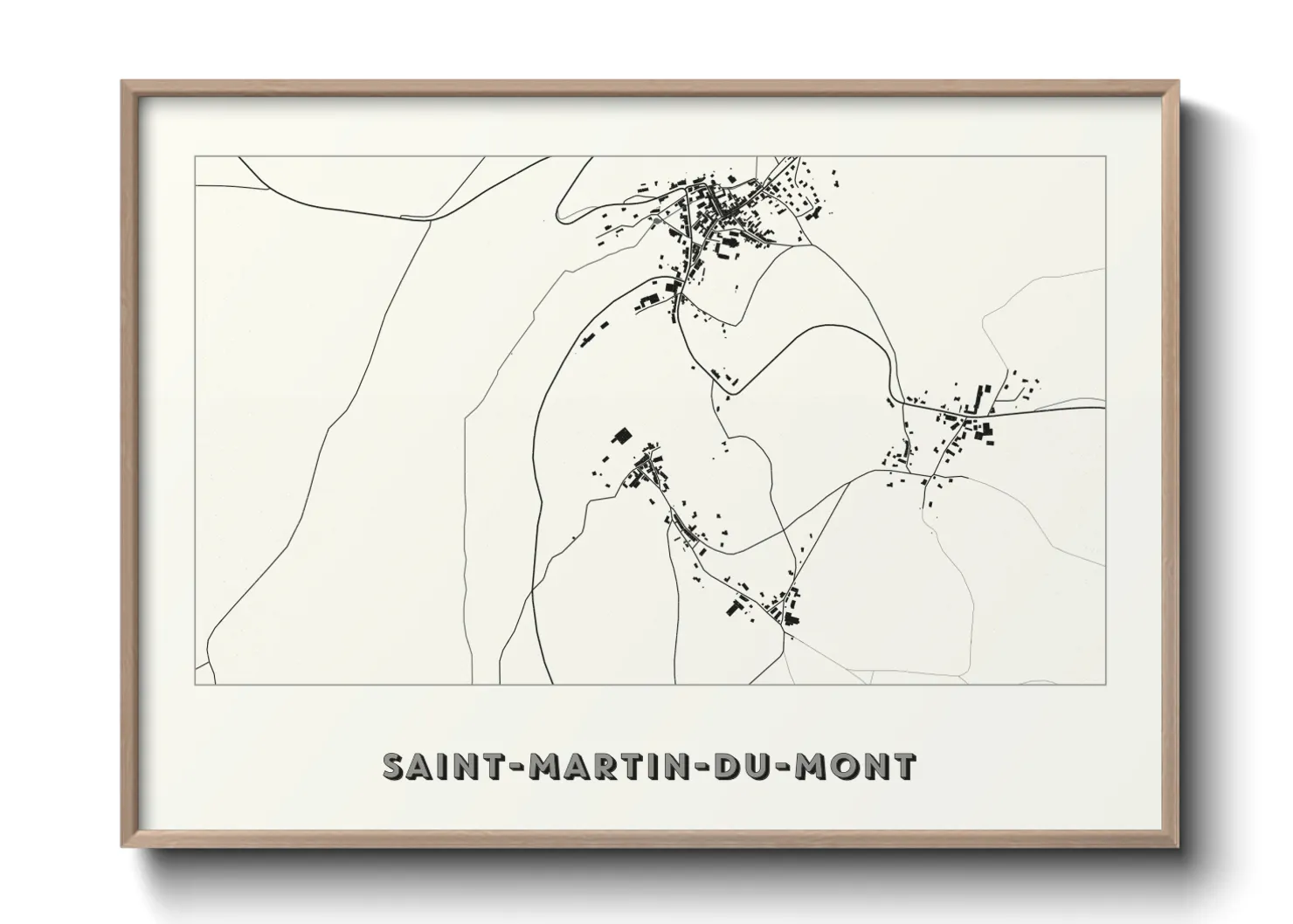 Une affiche de carte sur Saint-Martin-du-Mont
