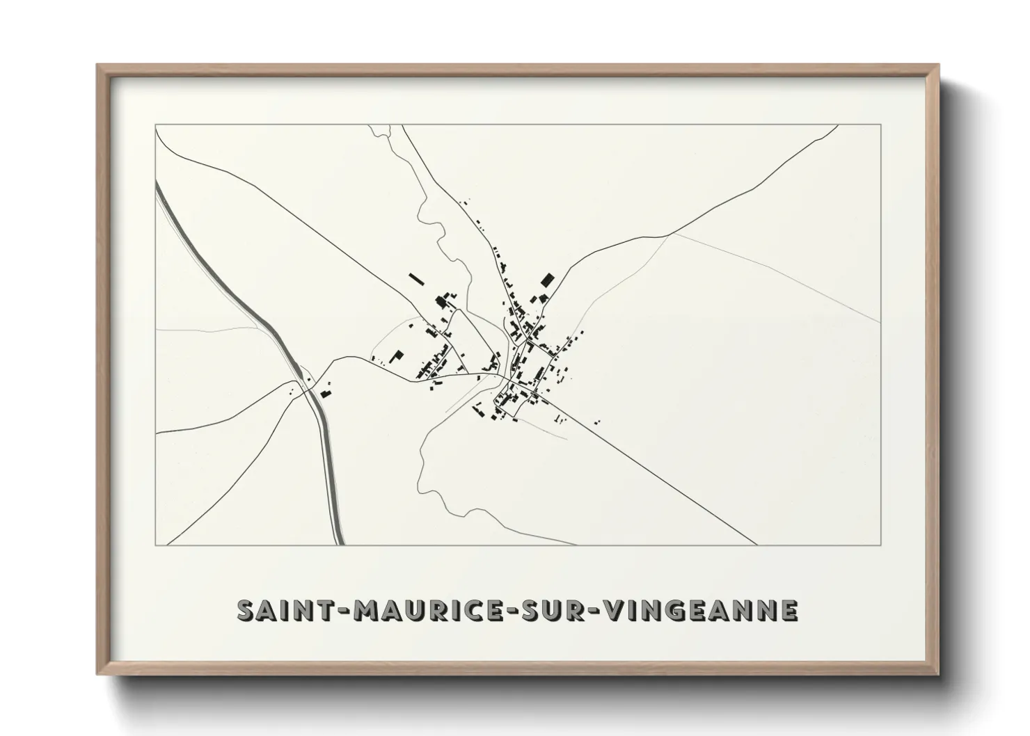 Une affiche de carte sur Saint-Maurice-sur-Vingeanne