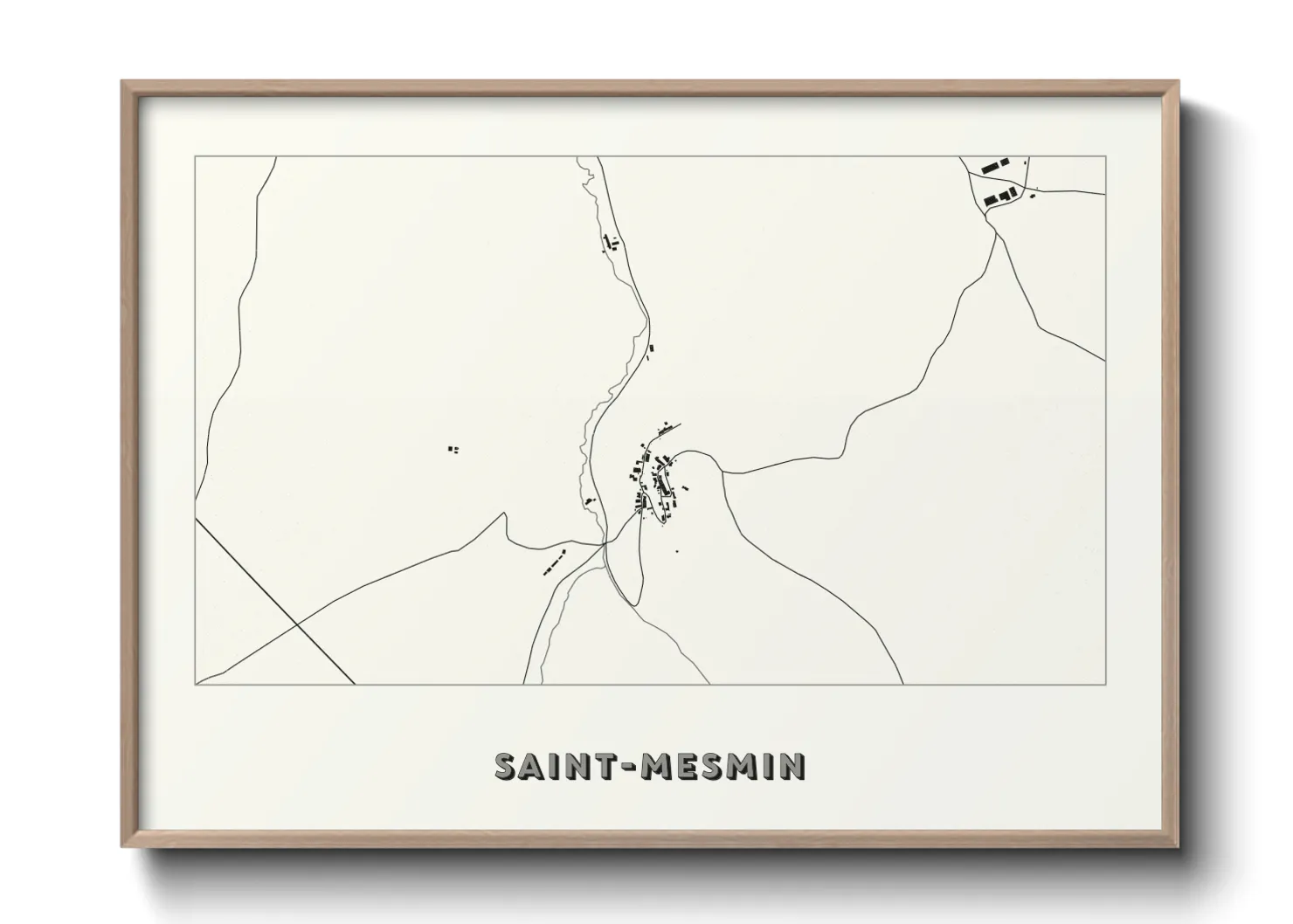 Une affiche de carte sur Saint-Mesmin