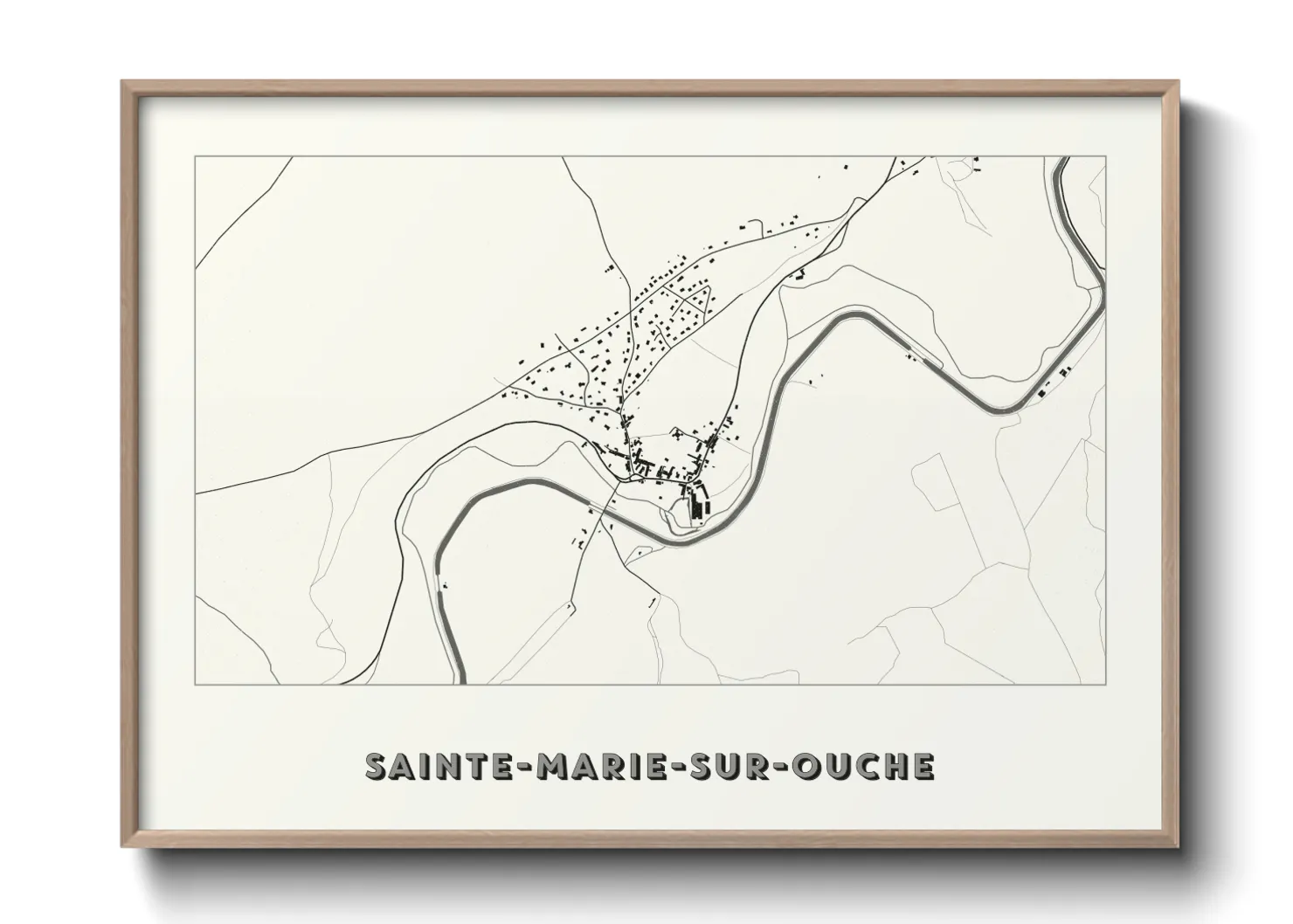 Une affiche de carte sur Sainte-Marie-sur-Ouche