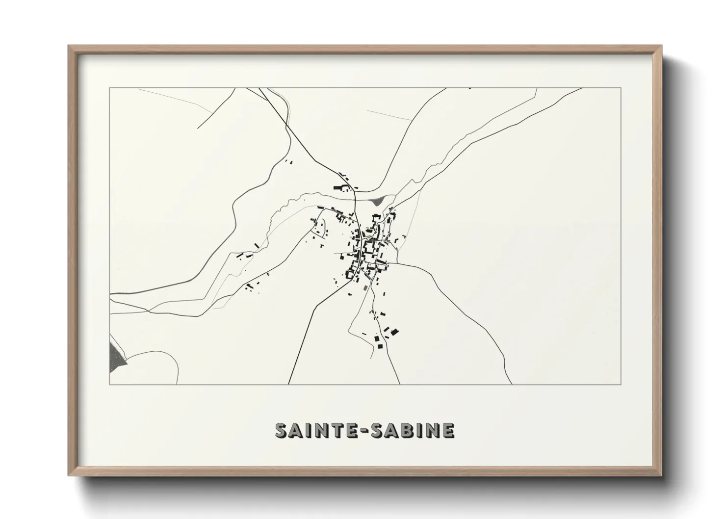 Une affiche de carte sur Sainte-Sabine