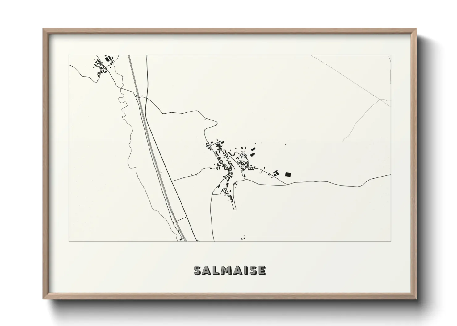 Une affiche de carte sur Salmaise