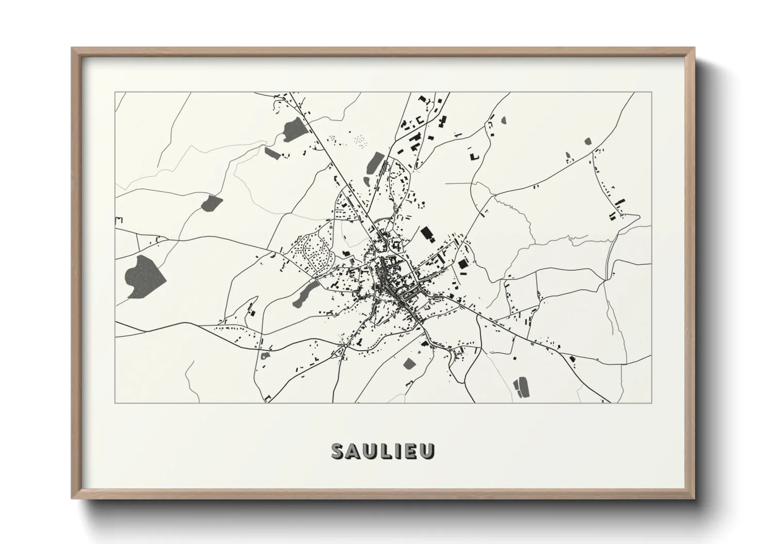 Une affiche de carte sur Saulieu