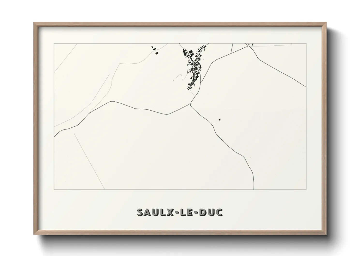 Une affiche de carte sur Saulx-le-Duc