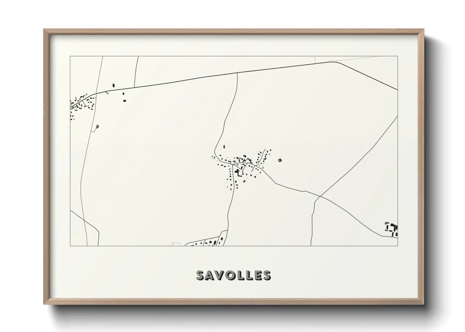 Une affiche de carte sur Savolles