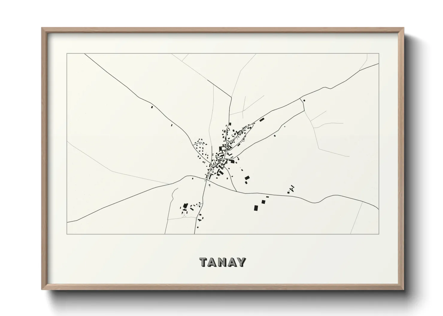 Une affiche de carte sur Tanay