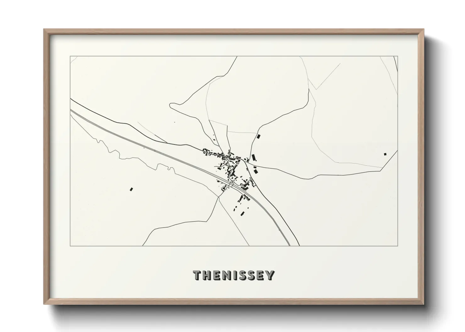 Une affiche de carte sur Thenissey