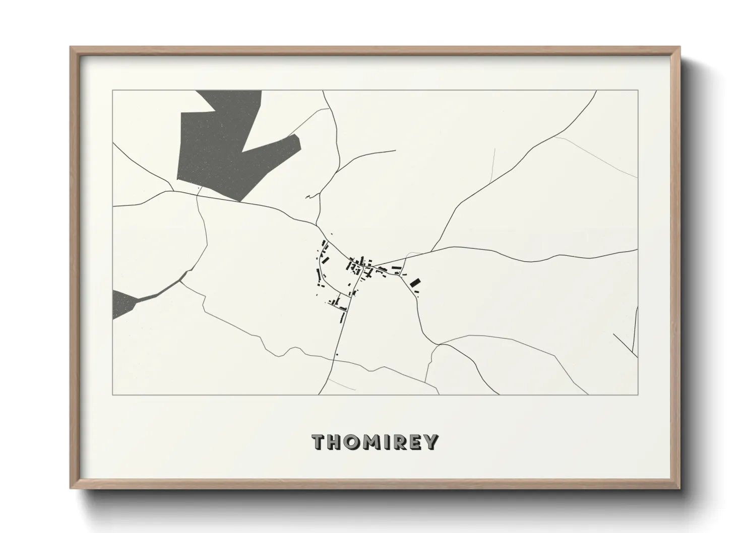 Une affiche de carte sur Thomirey