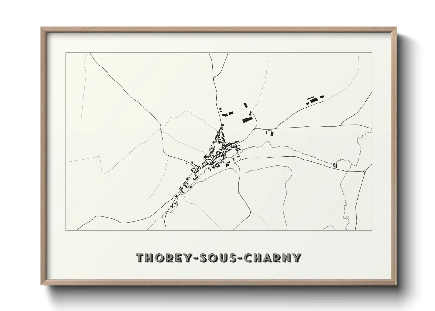 Une affiche de carte sur Thorey-sous-Charny
