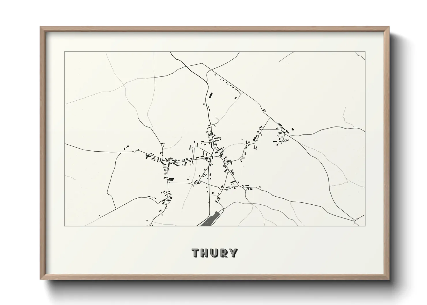 Une affiche de carte sur Thury