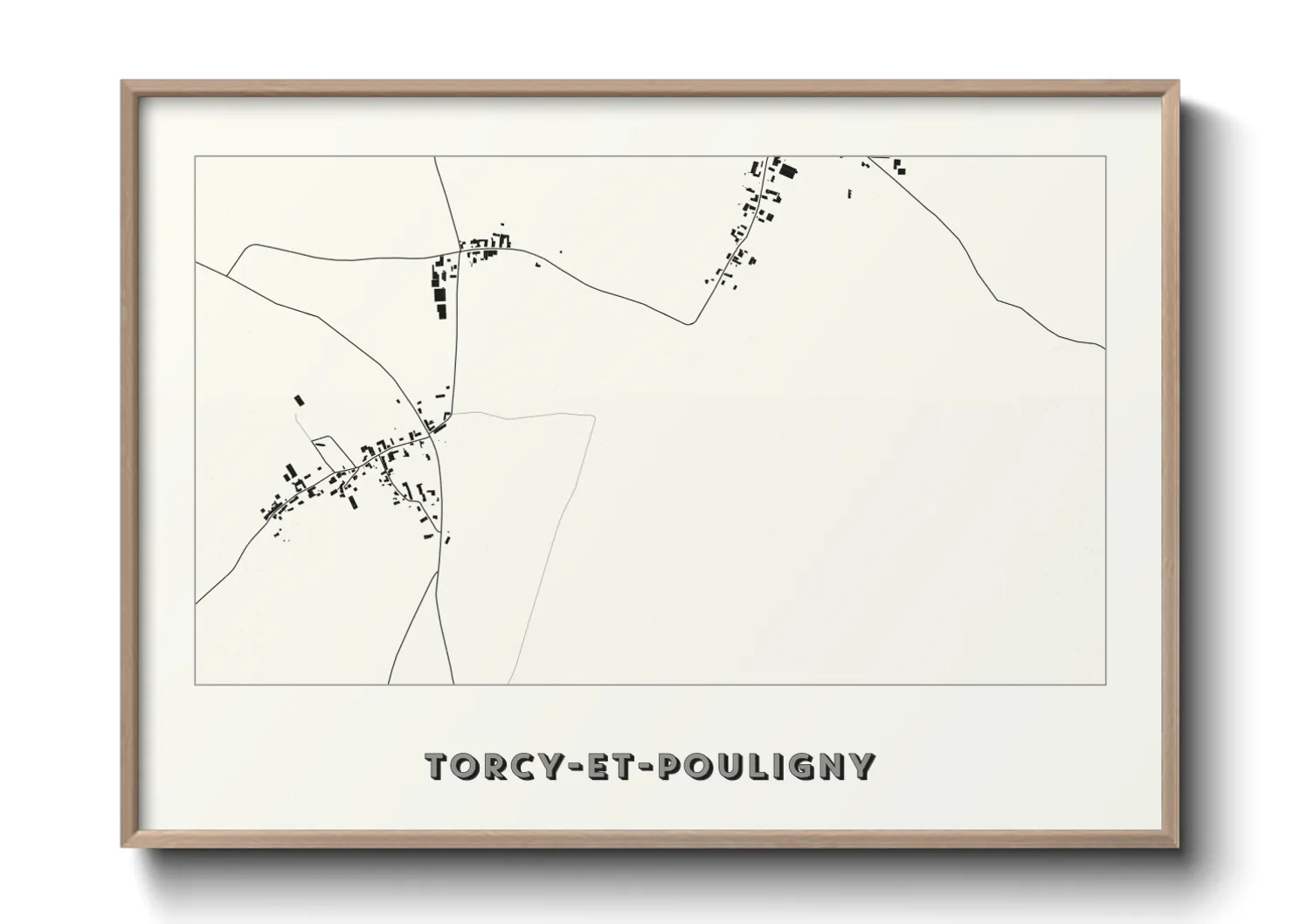 Une affiche de carte sur Torcy-et-Pouligny