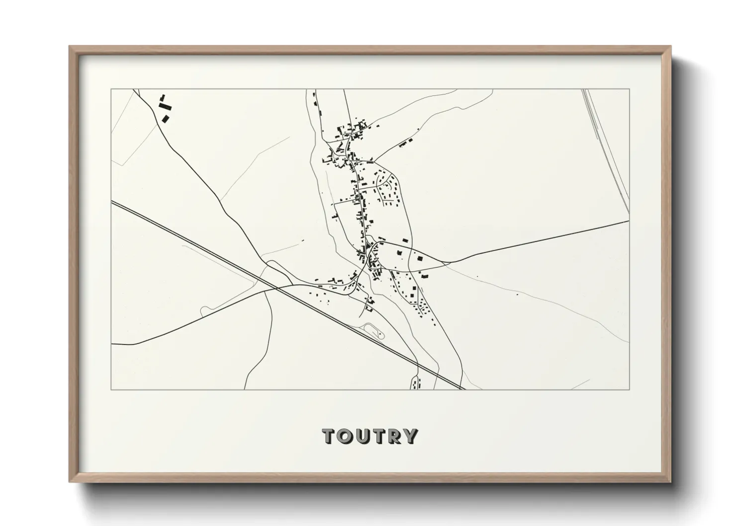 Une affiche de carte sur Toutry