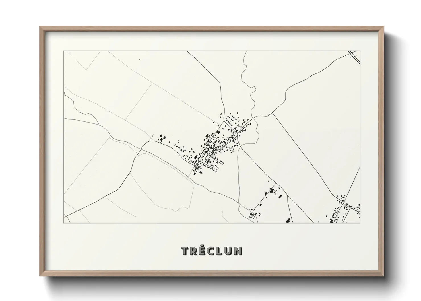Une affiche de carte sur Tréclun