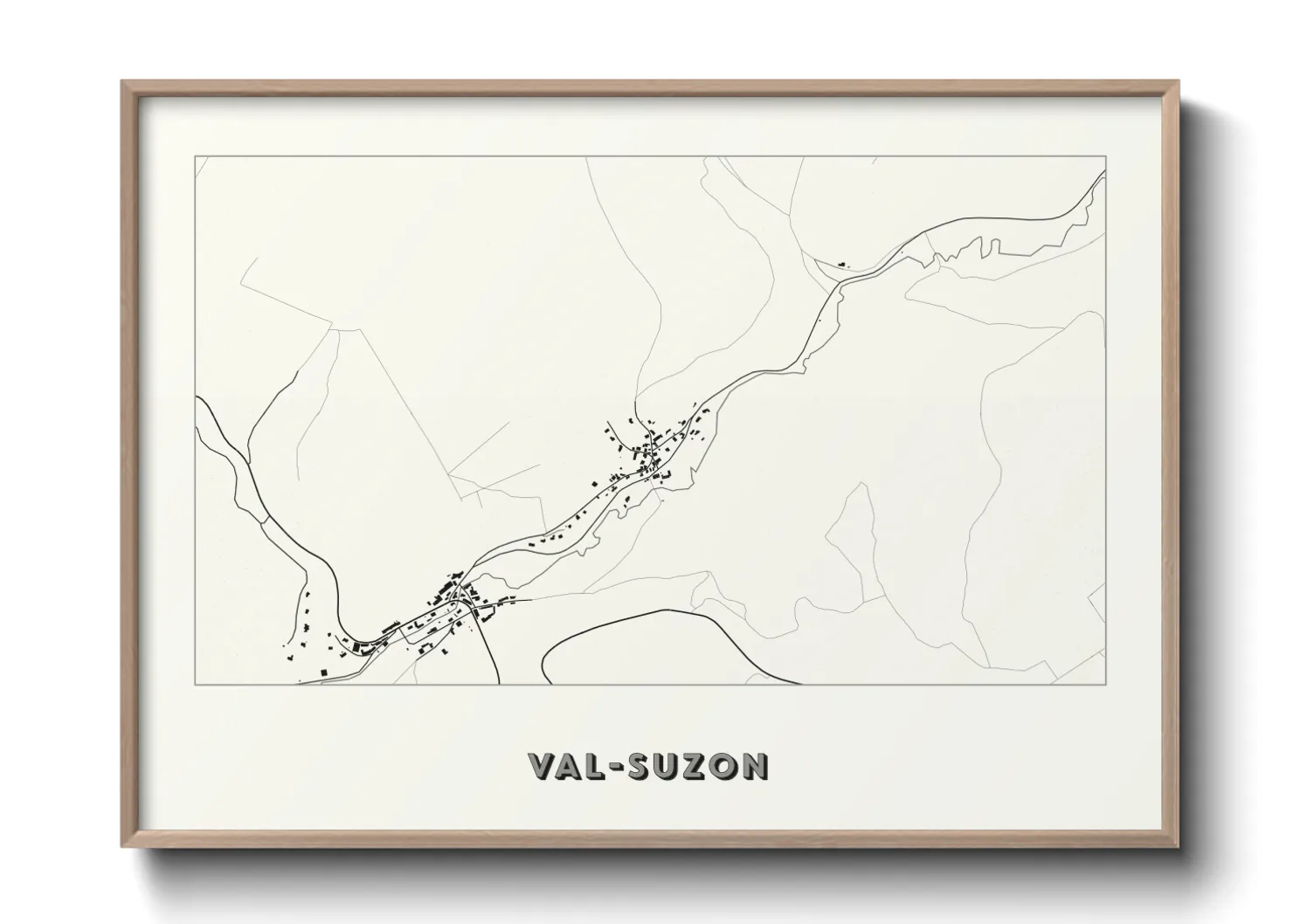 Une affiche de carte sur Val-Suzon
