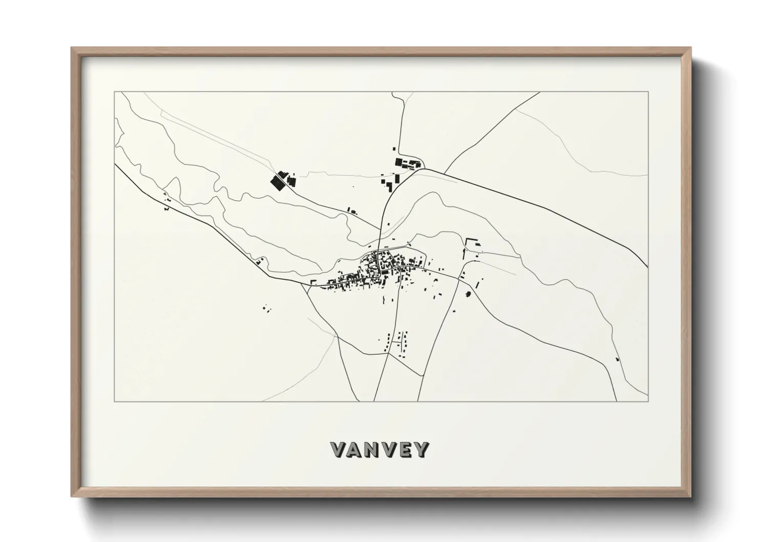 Une affiche de carte sur Vanvey