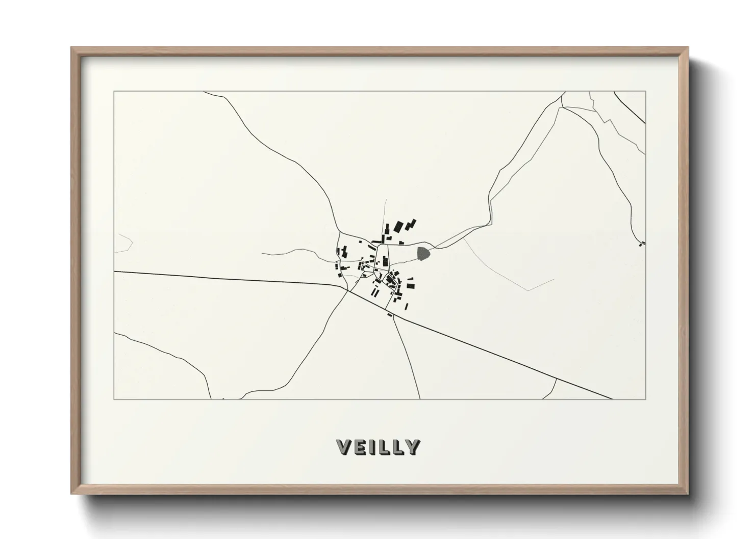Une affiche de carte sur Veilly