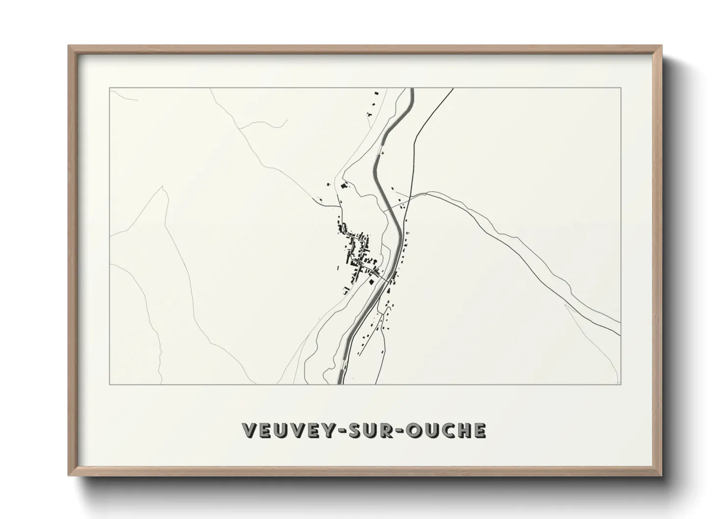 Une affiche de carte sur Veuvey-sur-Ouche
