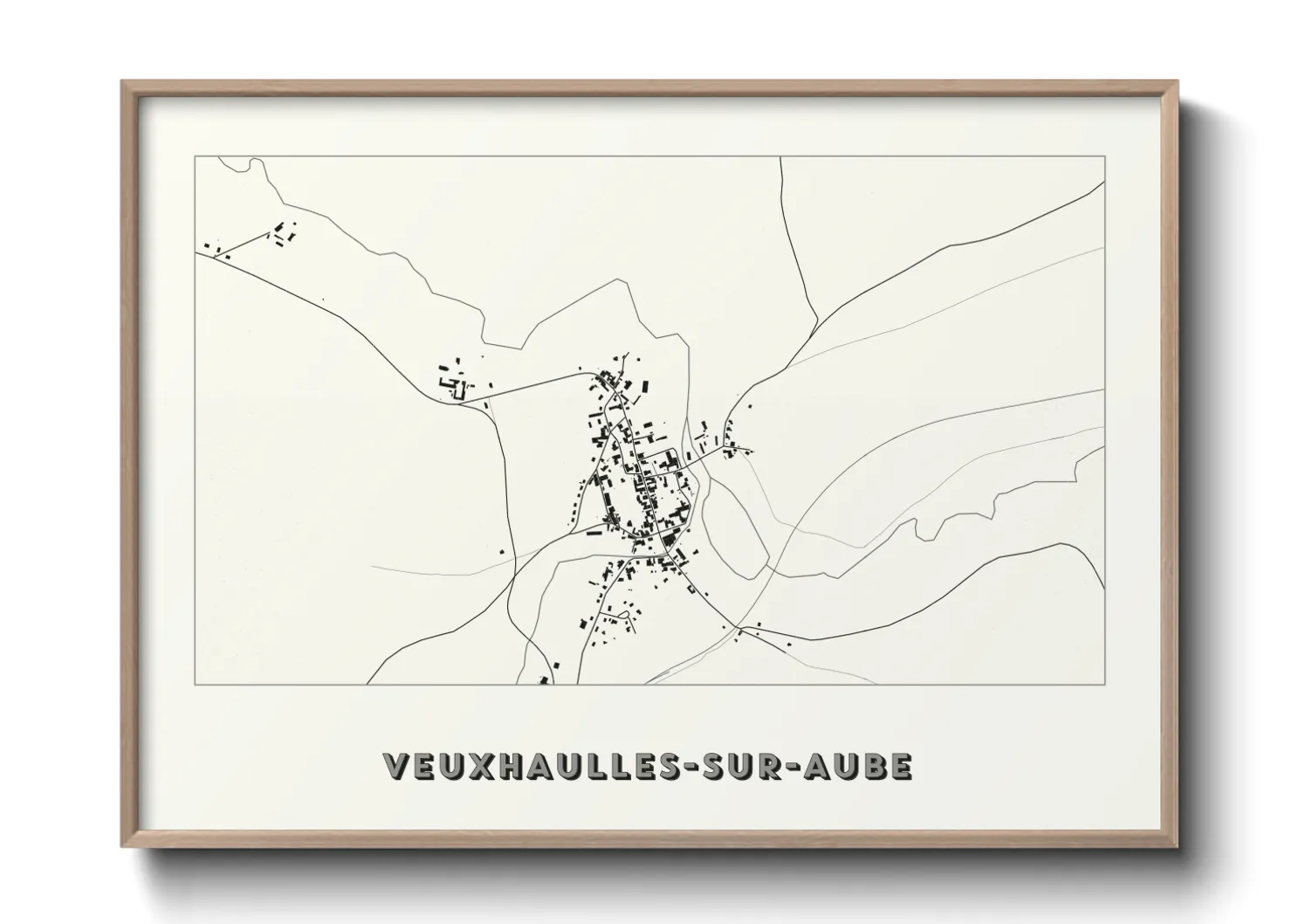 Une affiche de carte sur Veuxhaulles-sur-Aube