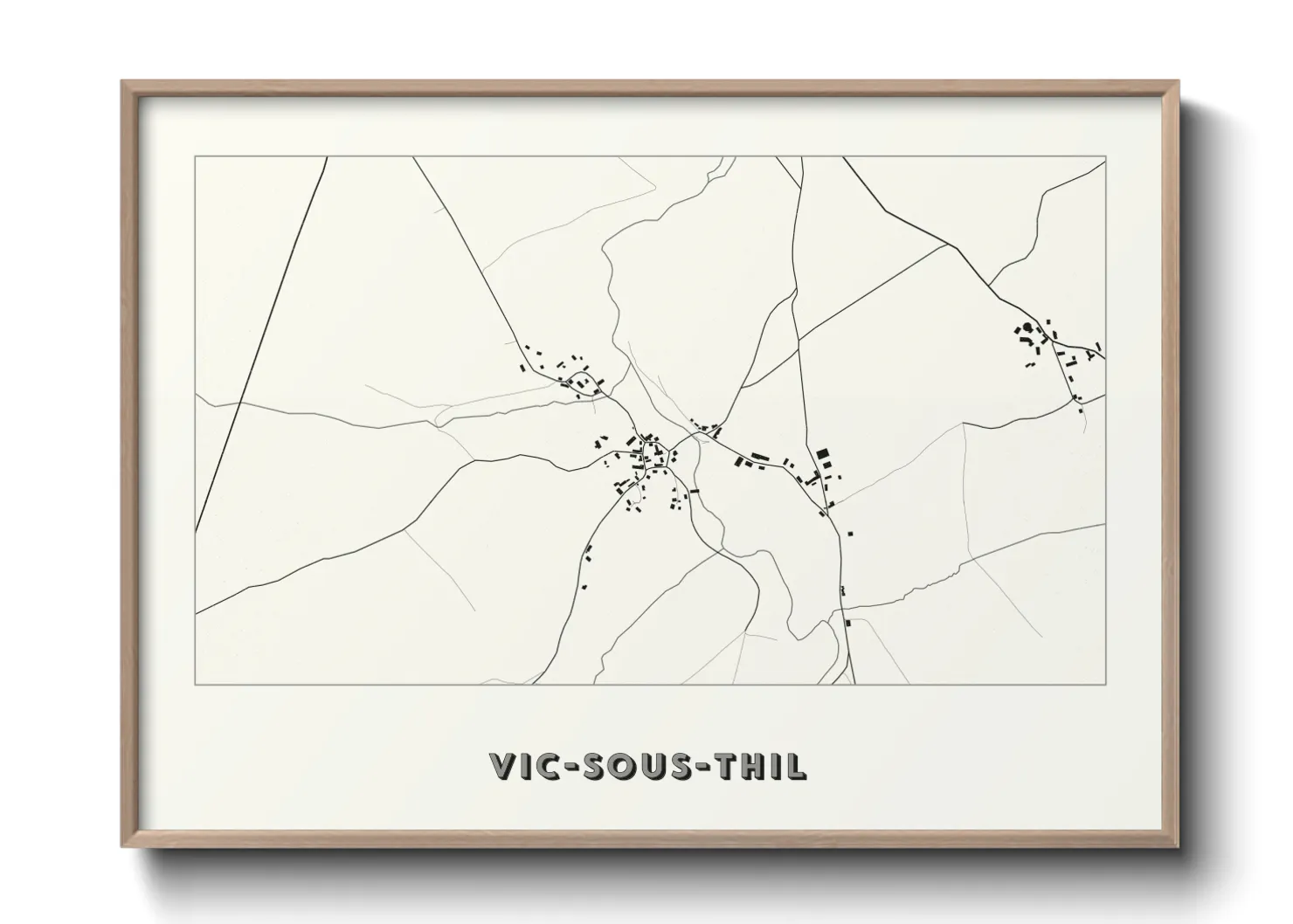 Une affiche de carte sur Vic-sous-Thil