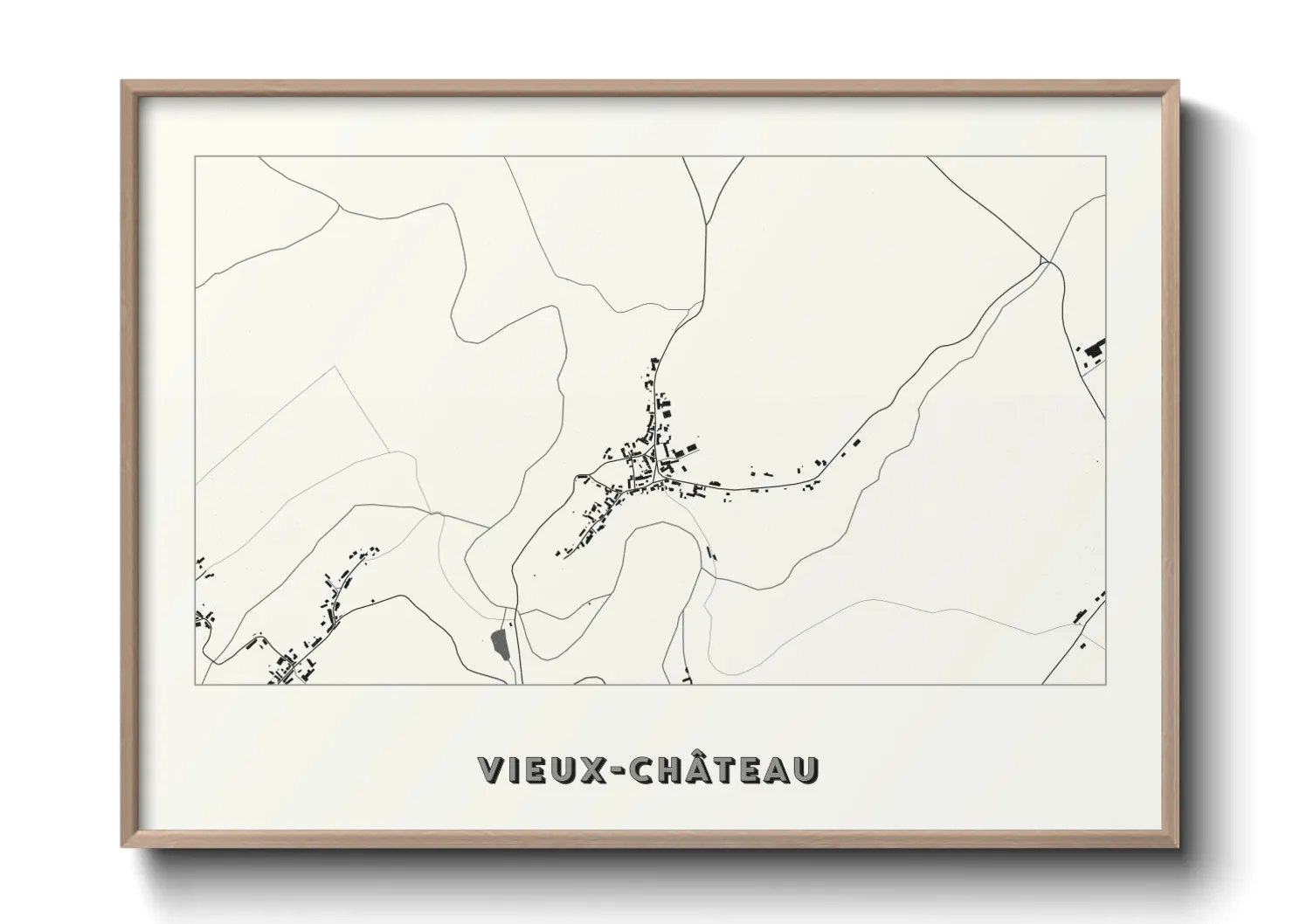 Une affiche de carte sur Vieux-Château