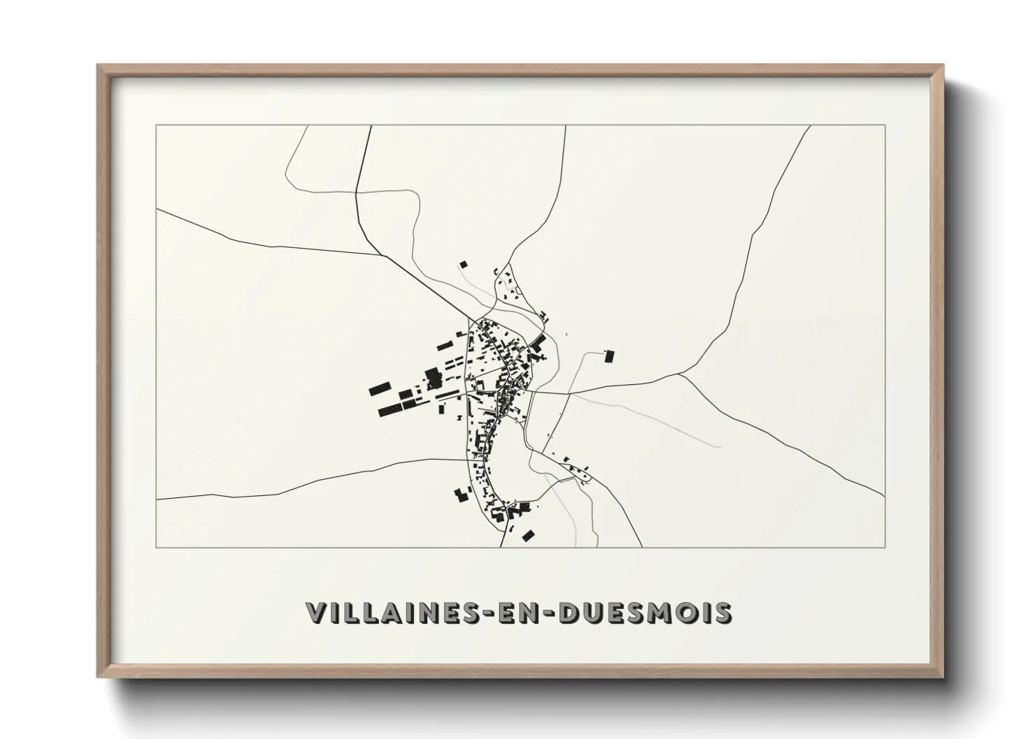 Une affiche de carte sur Villaines-en-Duesmois