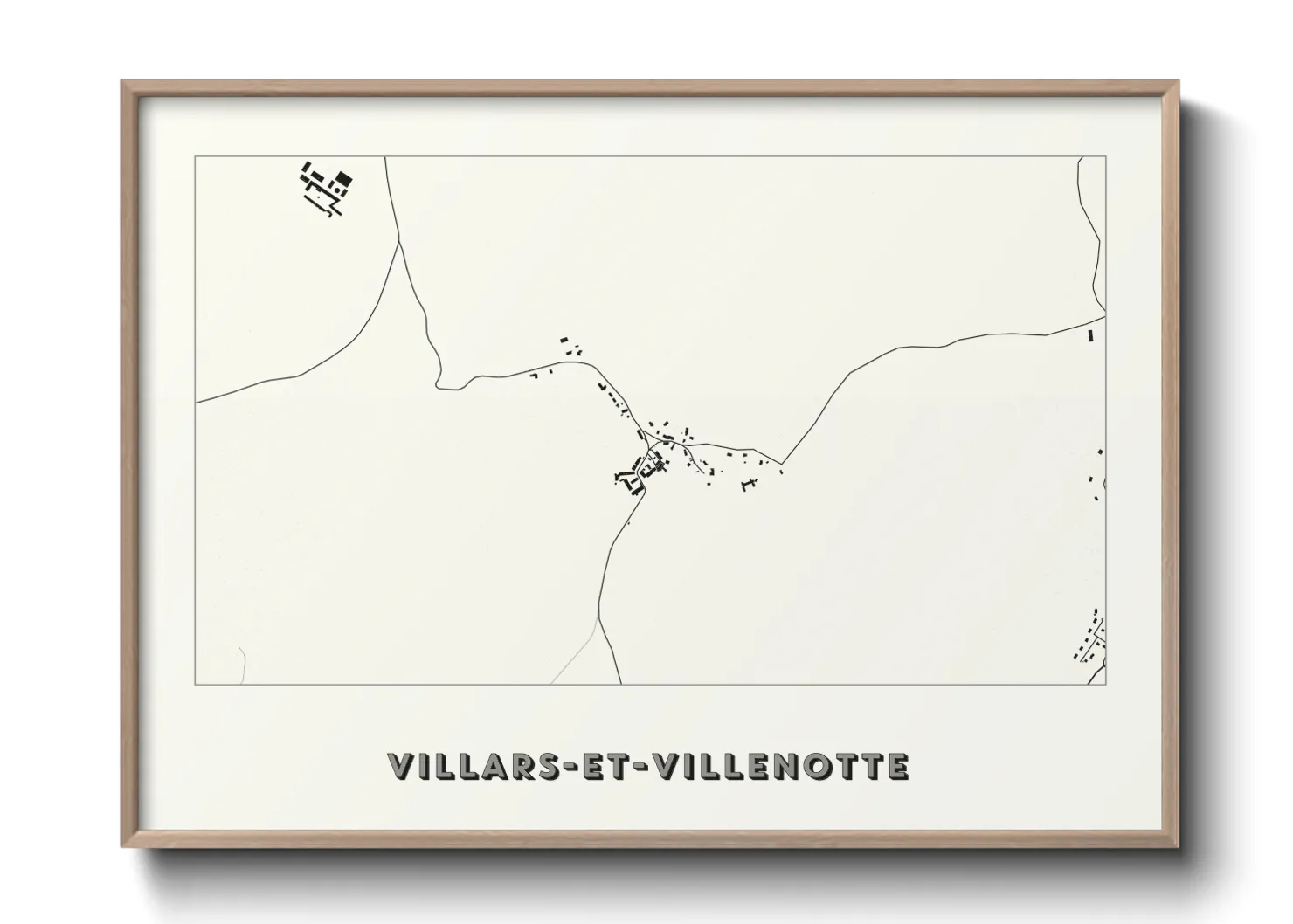 Une affiche de carte sur Villars-et-Villenotte