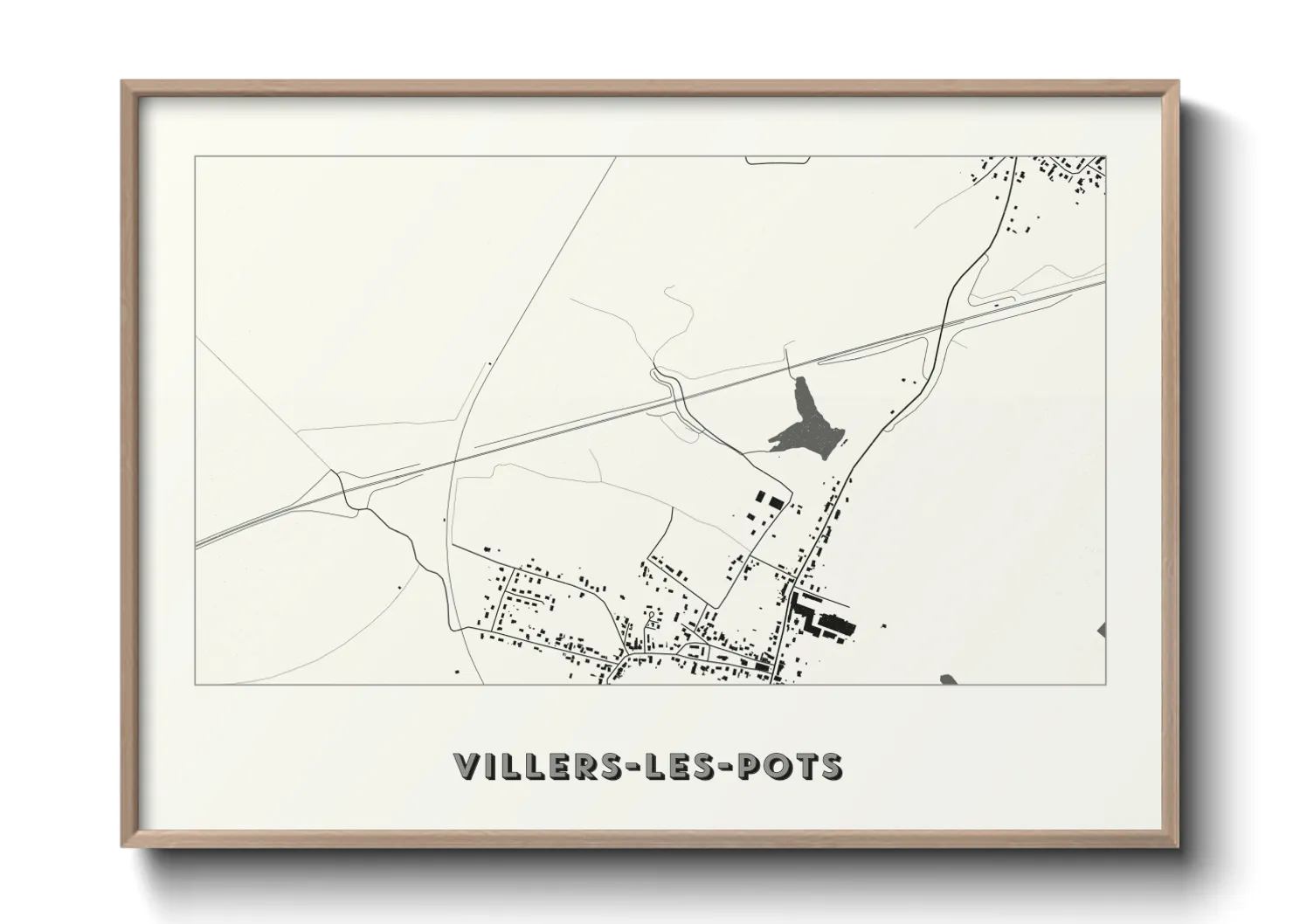 Une affiche de carte sur Villers-les-Pots