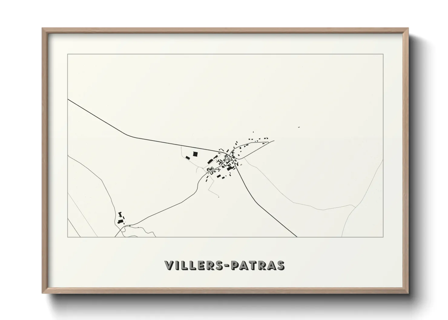 Une affiche de carte sur Villers-Patras