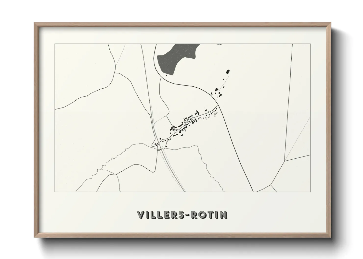 Une affiche de carte sur Villers-Rotin