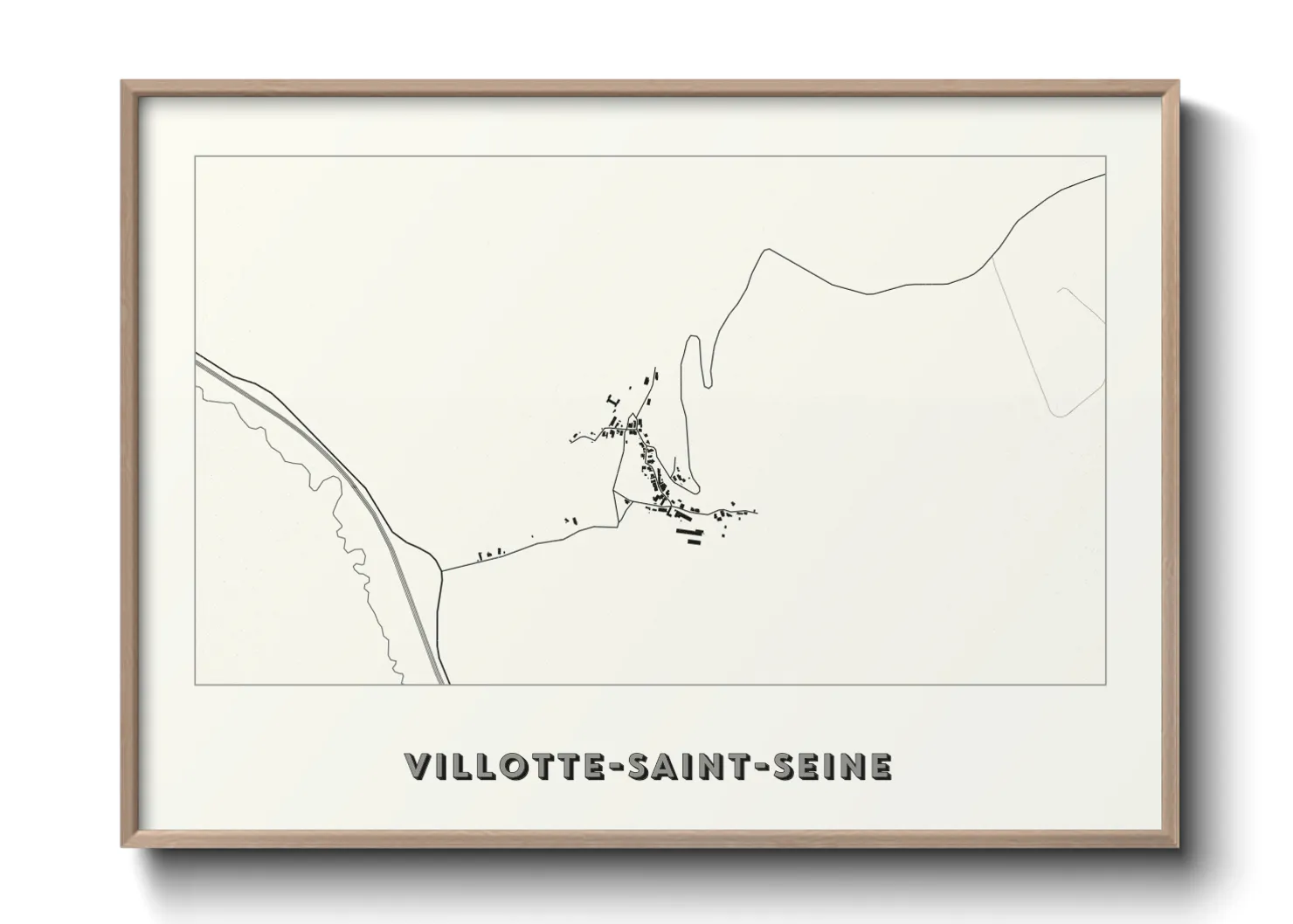 Une affiche de carte sur Villotte-Saint-Seine