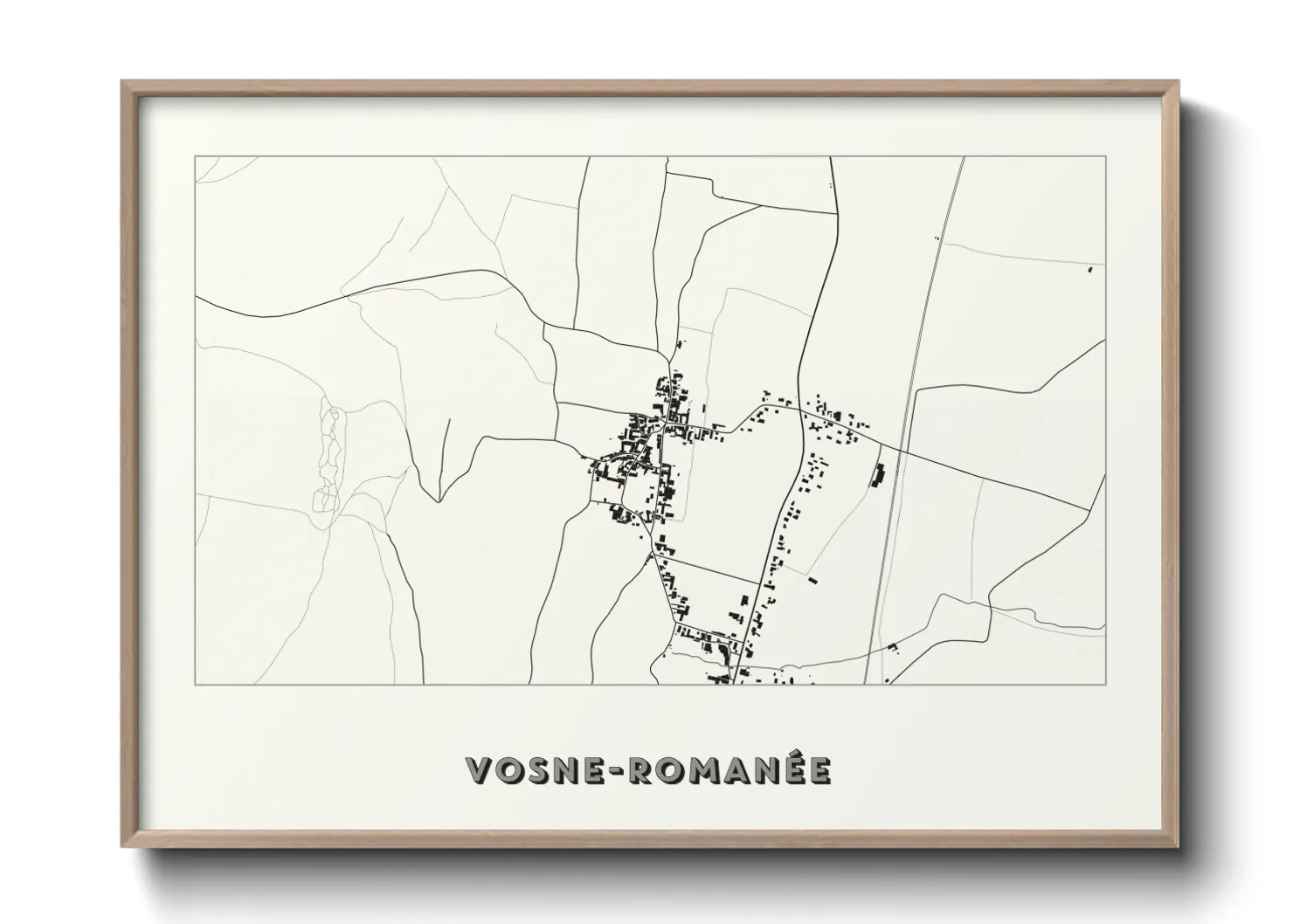 Une affiche de carte sur Vosne-Romanée