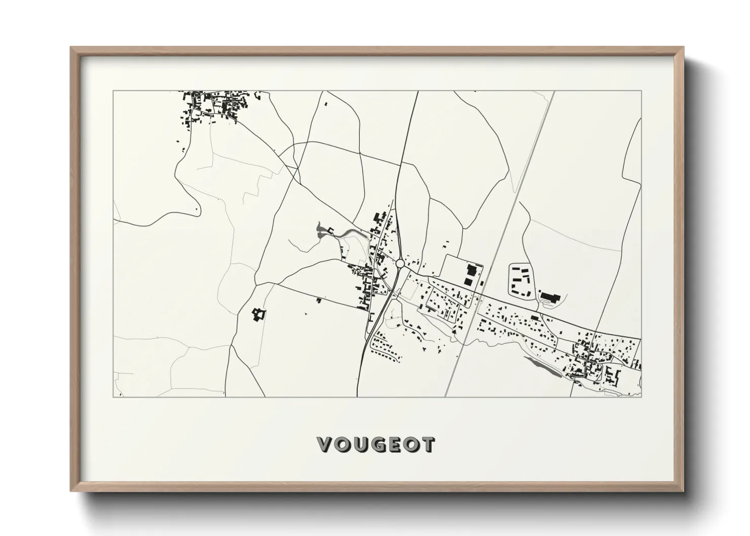 Une affiche de carte sur Vougeot