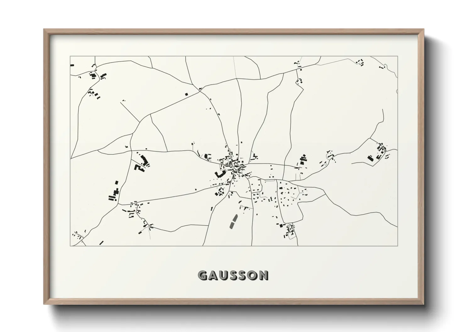 Une affiche de carte sur Gausson