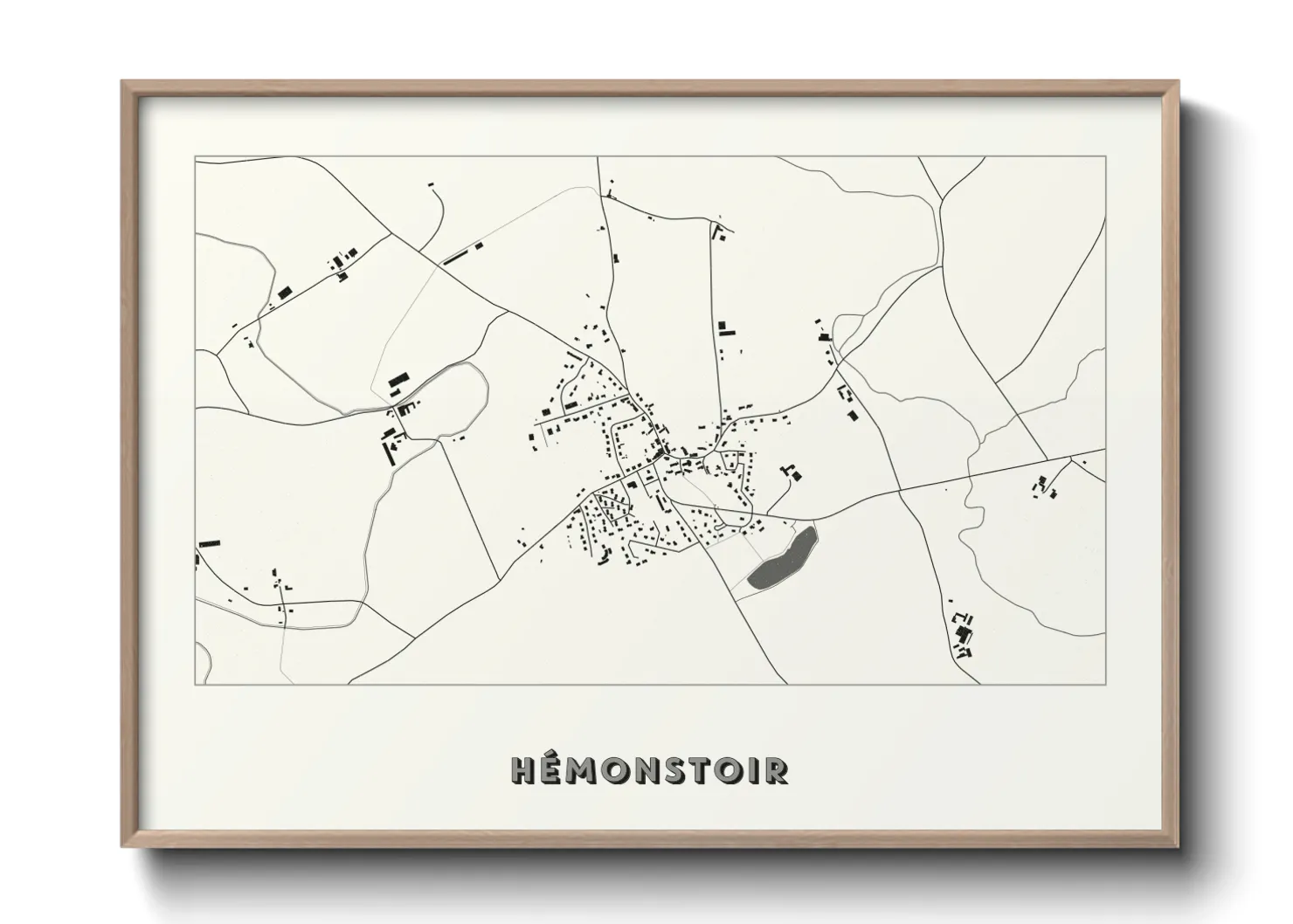 Une affiche de carte sur Hémonstoir