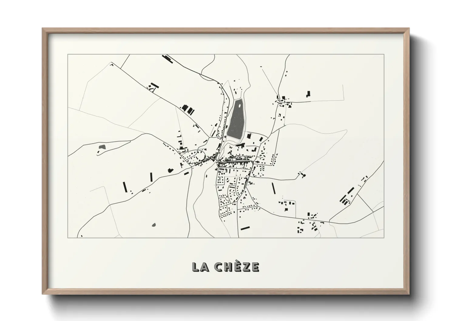 Une affiche de carte sur La Chèze