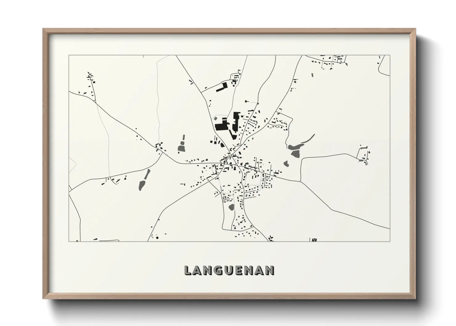 Une affiche de carte sur Languenan