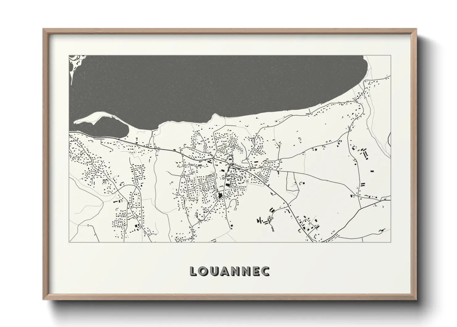 Une affiche de carte sur Louannec