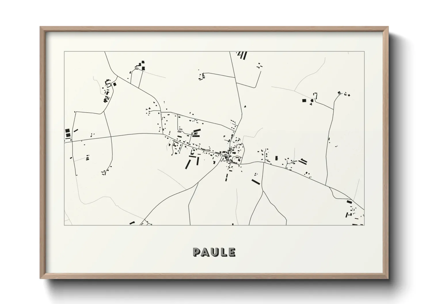 Une affiche de carte sur Paule