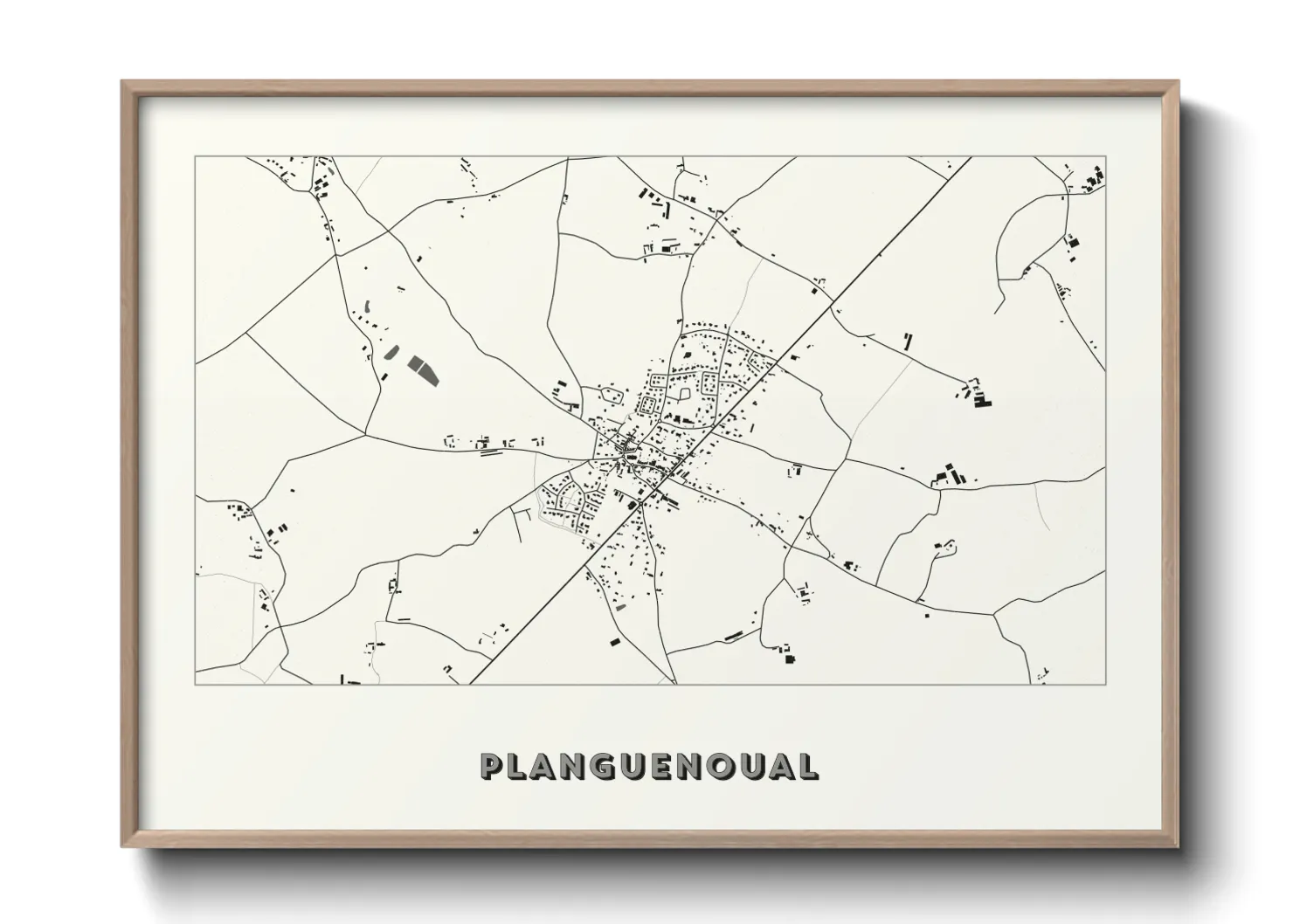 Une affiche de carte sur Planguenoual