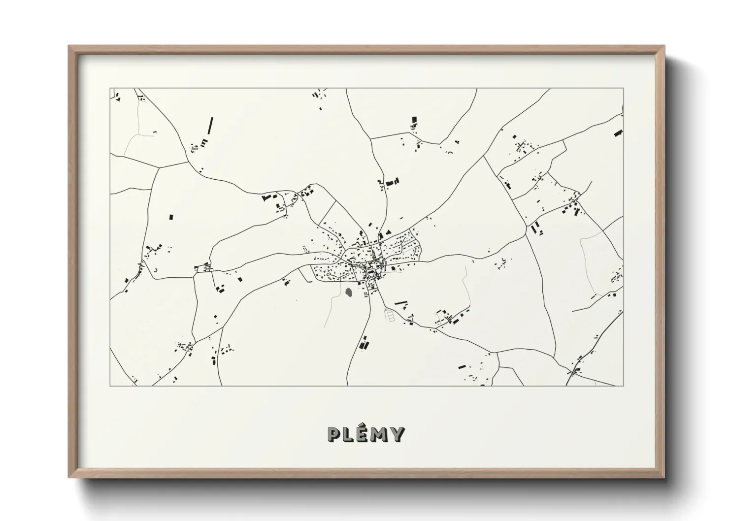 Une affiche de carte sur Plémy